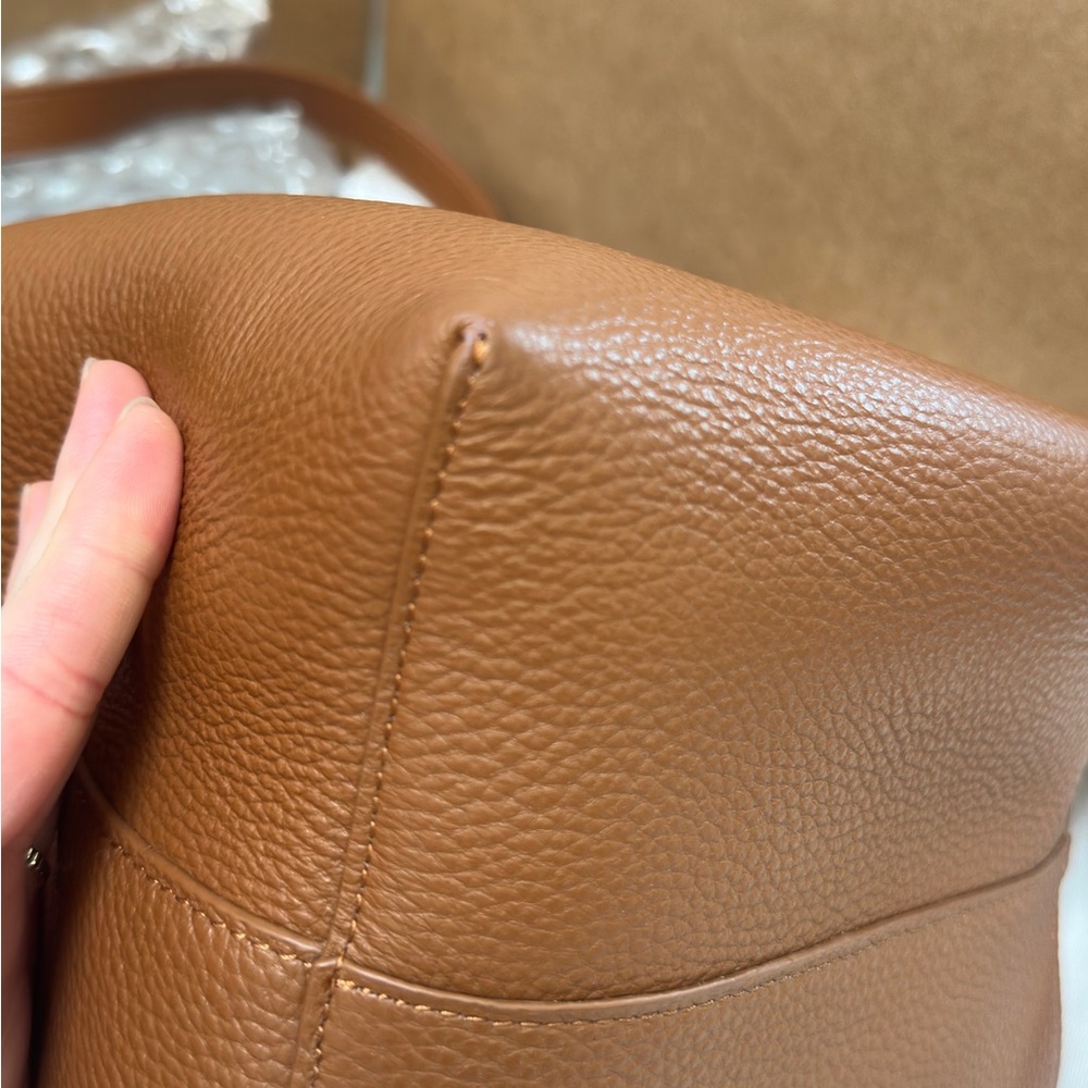 The Row Brown Leather Shoulder Bag - Picture 2 of 15
